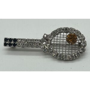 Jewelry Brooch Dorothy Bauer Vintage Rhinestone‎ Tennis Brooch Pin SIGNED!